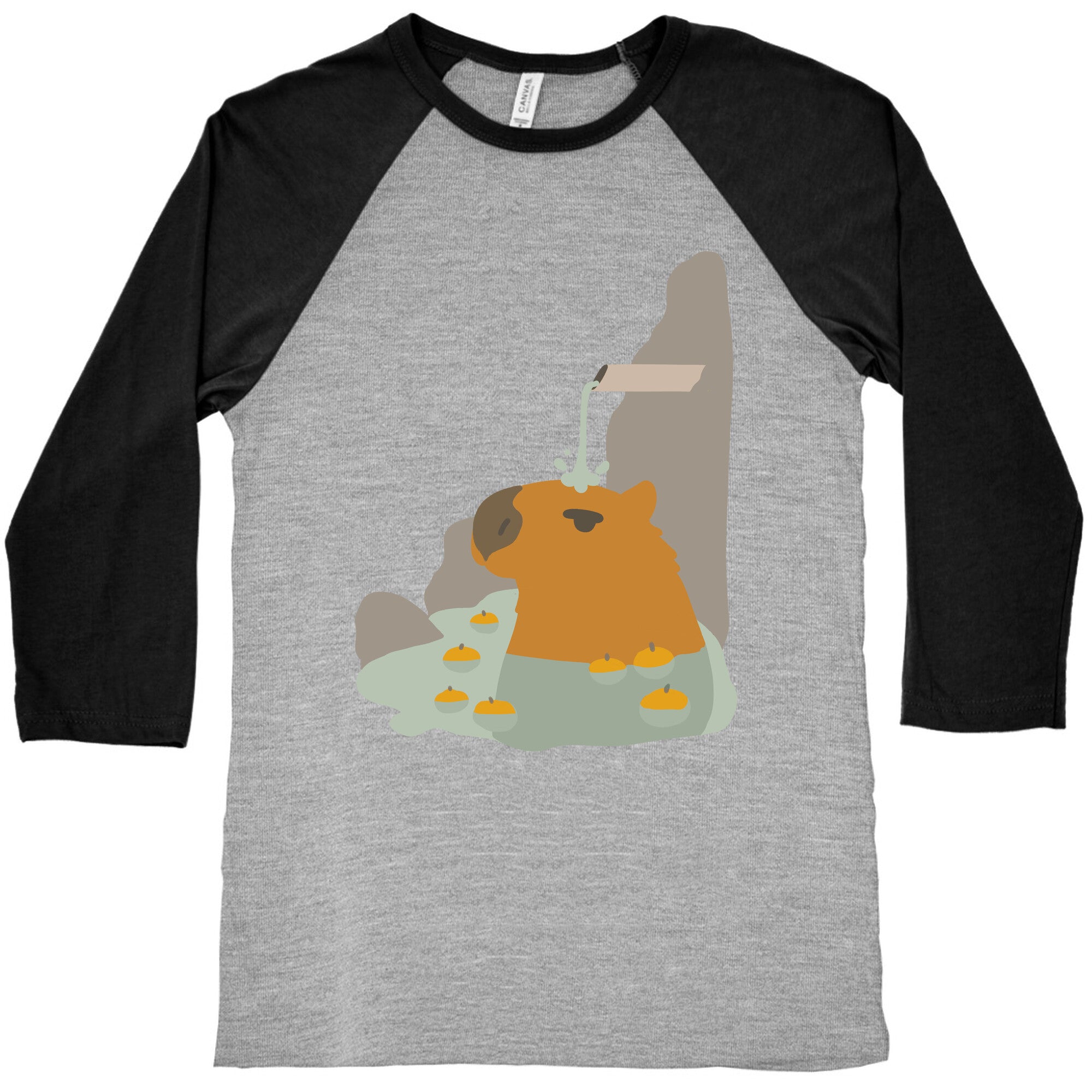 Capybara Hot Spring Baseball Tee
